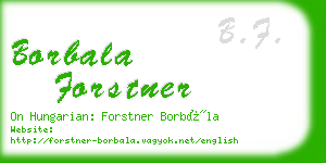 borbala forstner business card